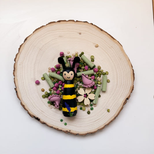 Bumble Bee Peg Doll