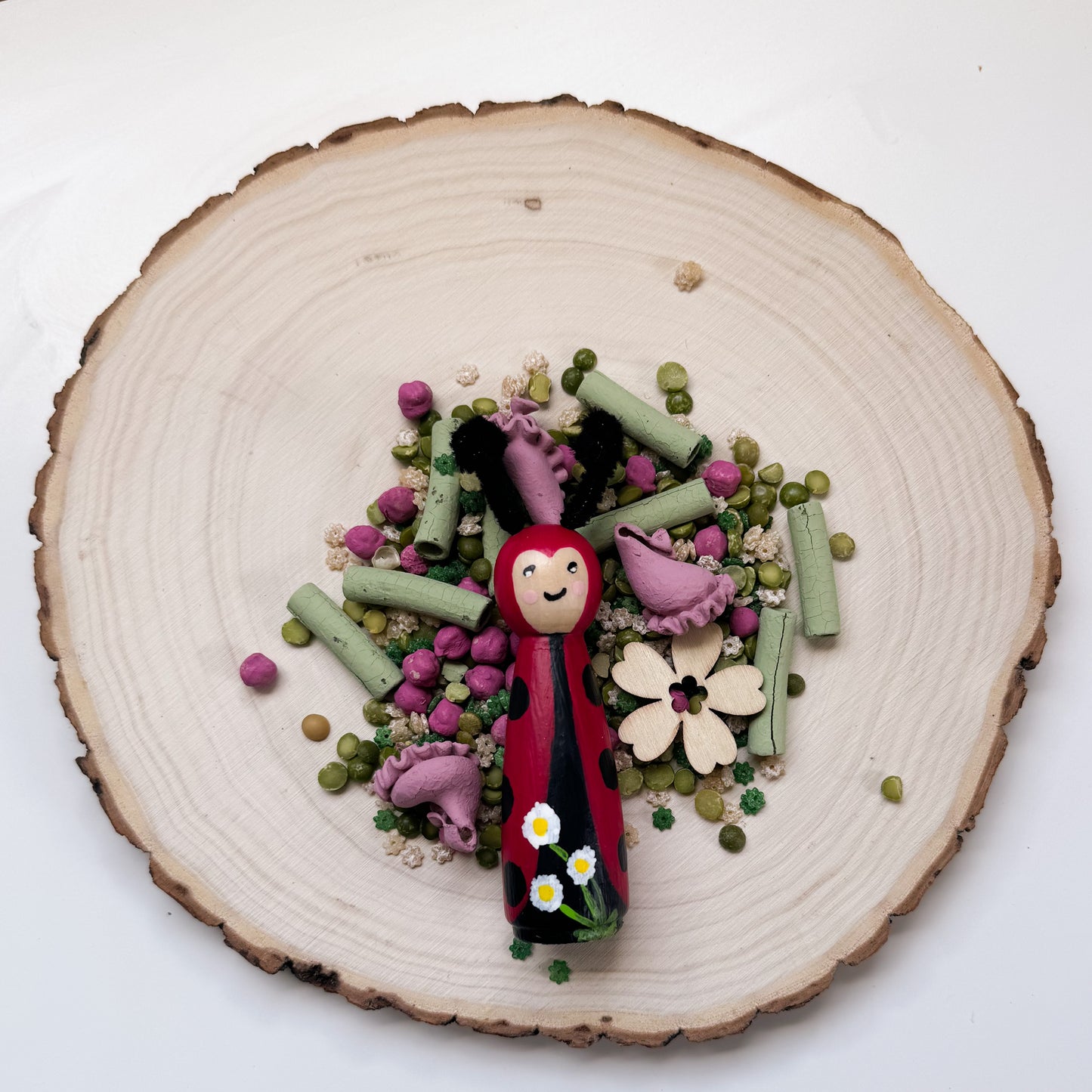 Ladybug Peg Doll